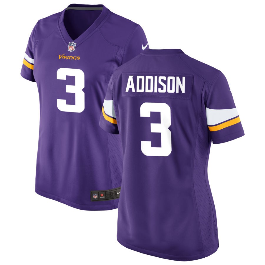 Women's Minnesota Vikings Jordan Addison Game Jersey - Purple