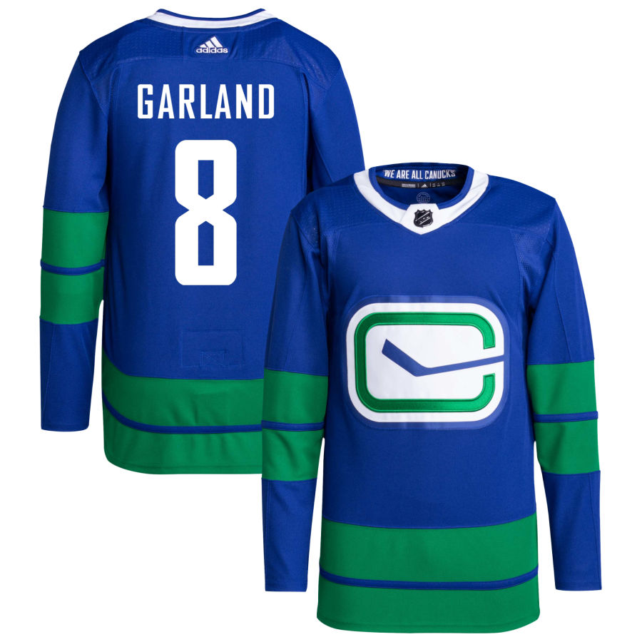 Conor Garland Vancouver Canucks adidas Primegreen Authentic Pro Jersey - Royal