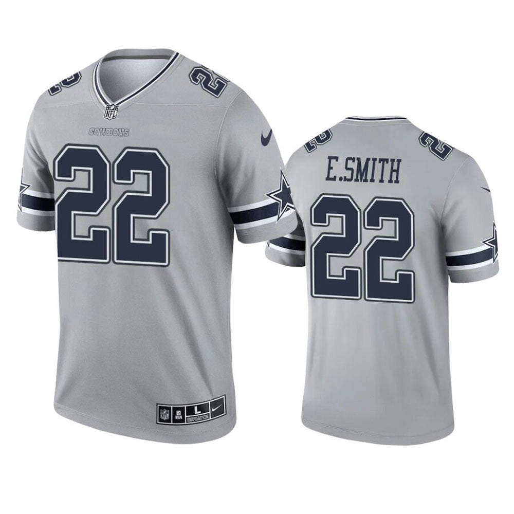 Men's Dallas Cowboys Emmitt Smith Inverted Legend Jersey - Gray